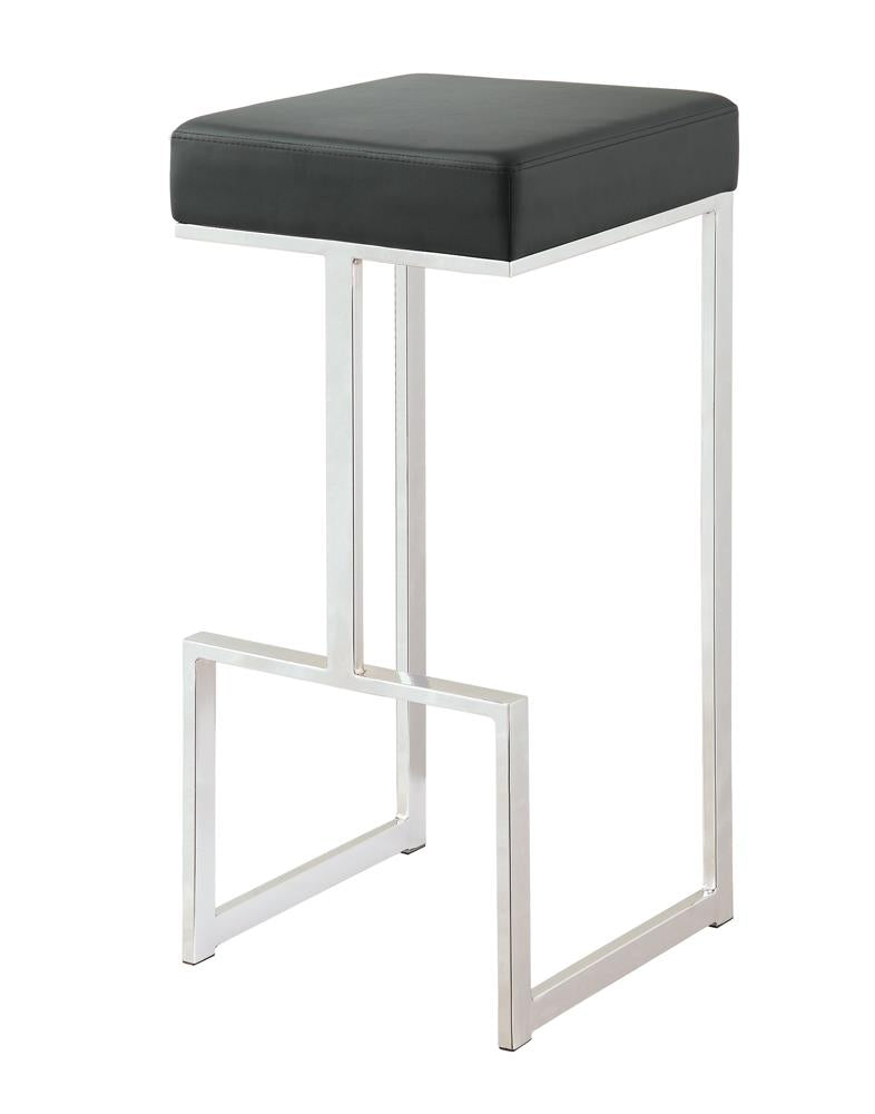 G105263 Contemporary Chrome and Black 29" Bar Stool - ATL FURNITURE