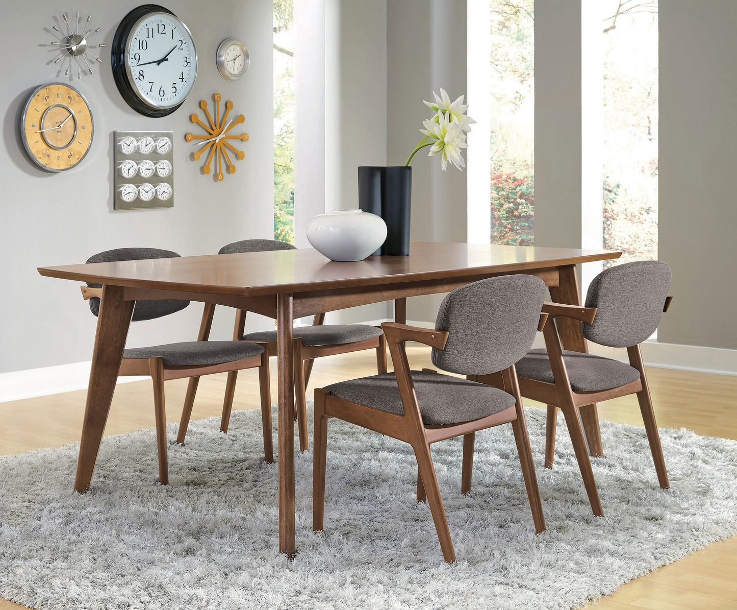 Malone Rectangular 78-inch Wood Dining Table Dark Walnut