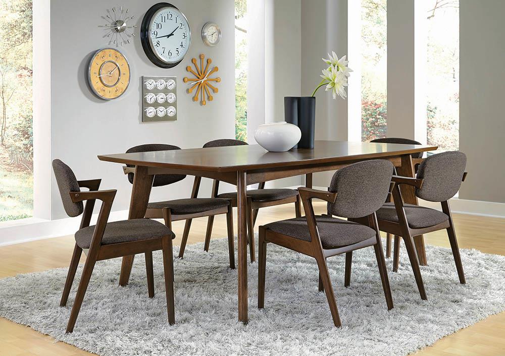 Malone Mid-Century Modern Dark Walnut Dining Table - ATL FURNITURE