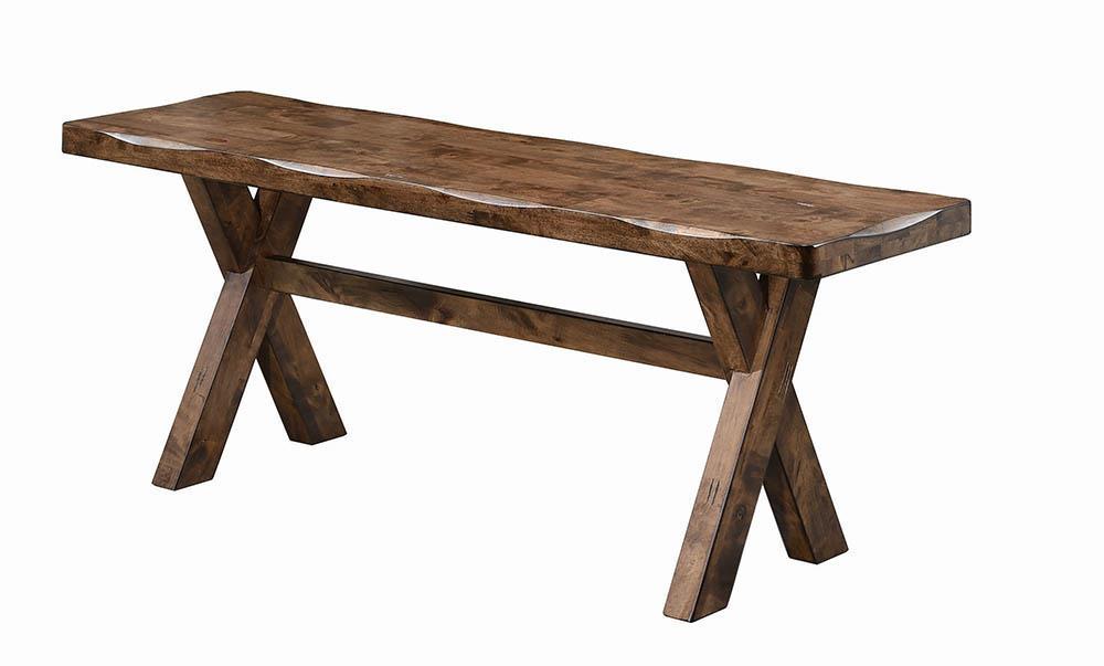 Alston Casual Knotty Nutmeg Bench - ATL FURNITURE