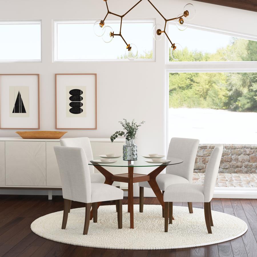 Cantley Upholstered Dining Side Chair Beige (Set Of 2)