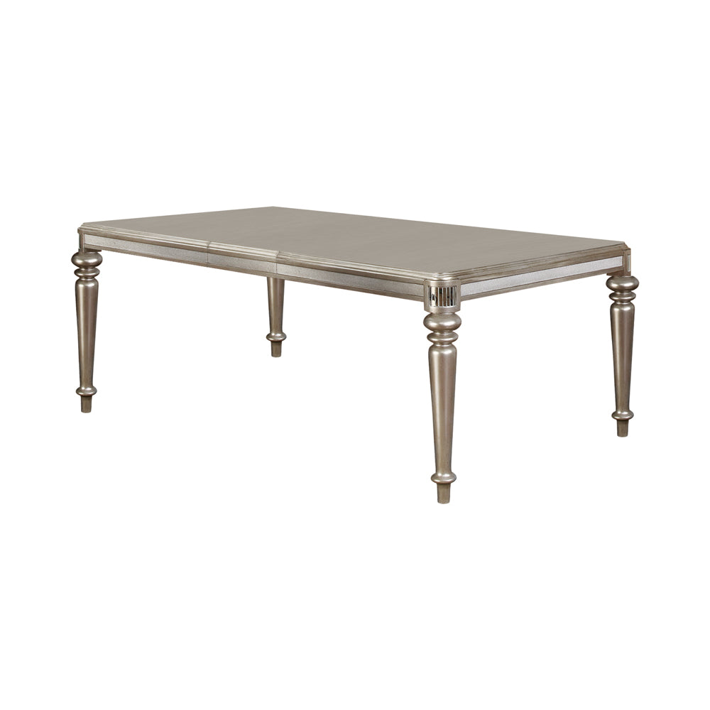 Bling Game 86-inch Extension Dining Table Metallic Platinum