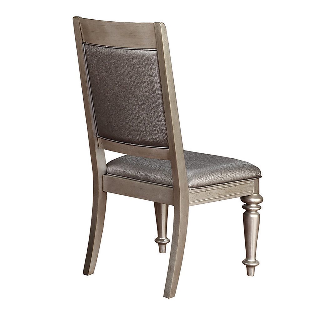 Bling Game Dining Side Chair Metallic Platinum (Set of 2)