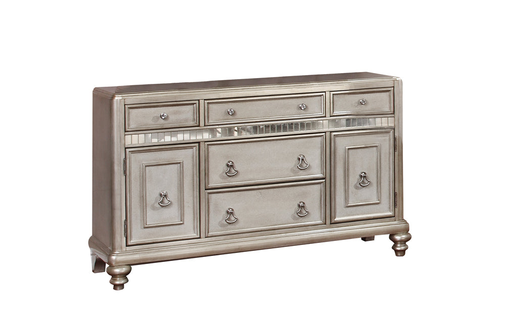 Bling Game Dining Sideboard Buffet Cabinet Metallic Platinum