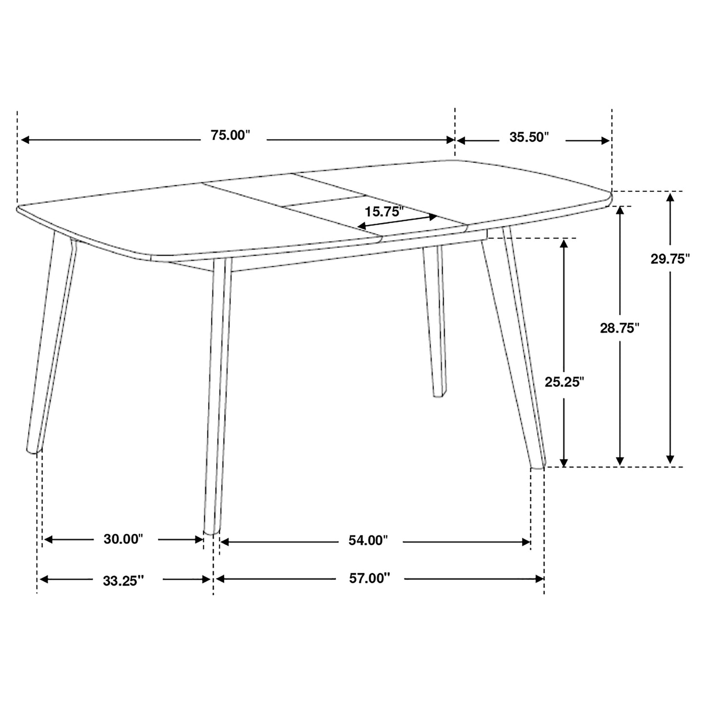 Redbridge 5-piece Dining Room Set Natural Walnut and Grey