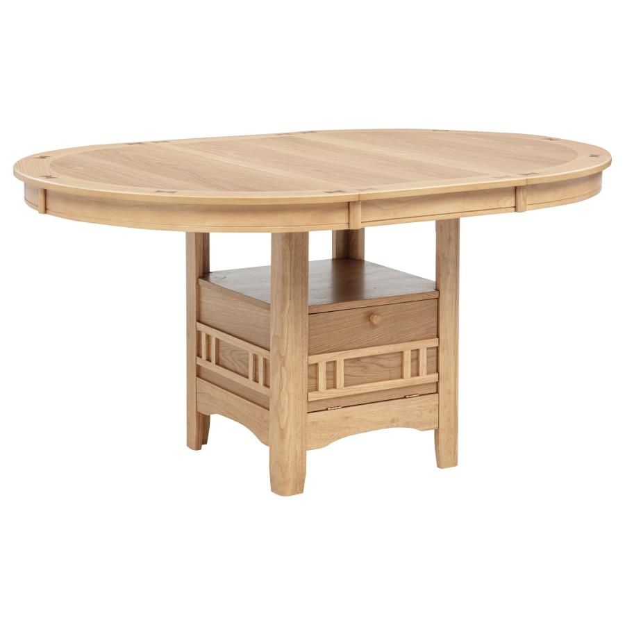 Lavon 5-Piece Oval Extension Leaf Dining Set Light Oak