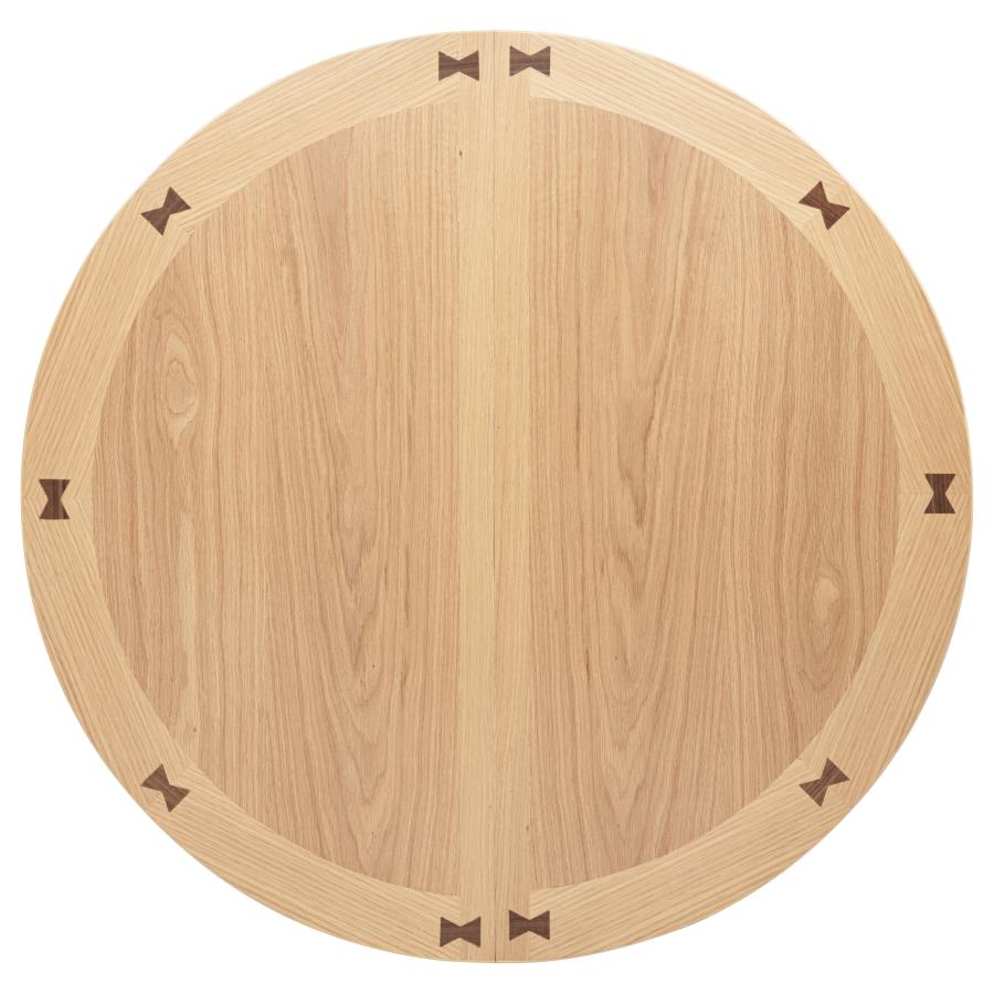 Lavon Oval 60-Inch Wood Extension Leaf Dining Table Light Oak