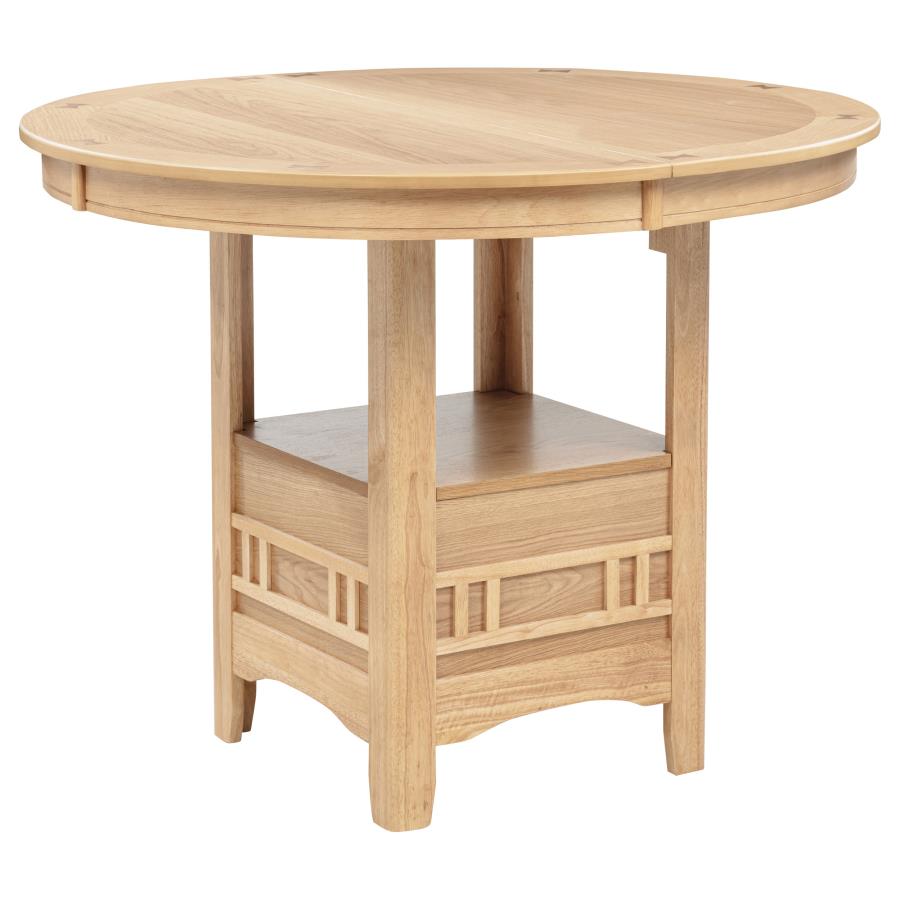 Lavon Oval 60-Inch Counter Height Extension Dining Table Light Oak