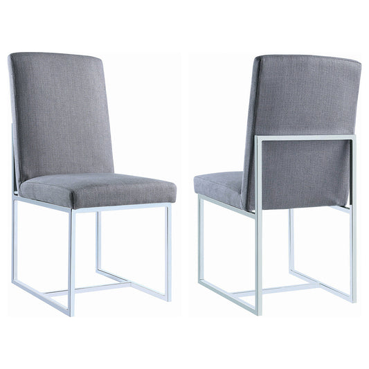 Mackinnon Upholstered Dining Side Chair Grey (Set of 2)