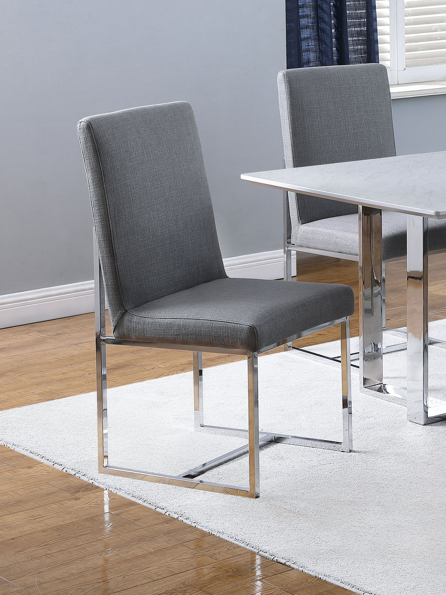 Mackinnon Upholstered Dining Side Chair Grey (Set of 2)