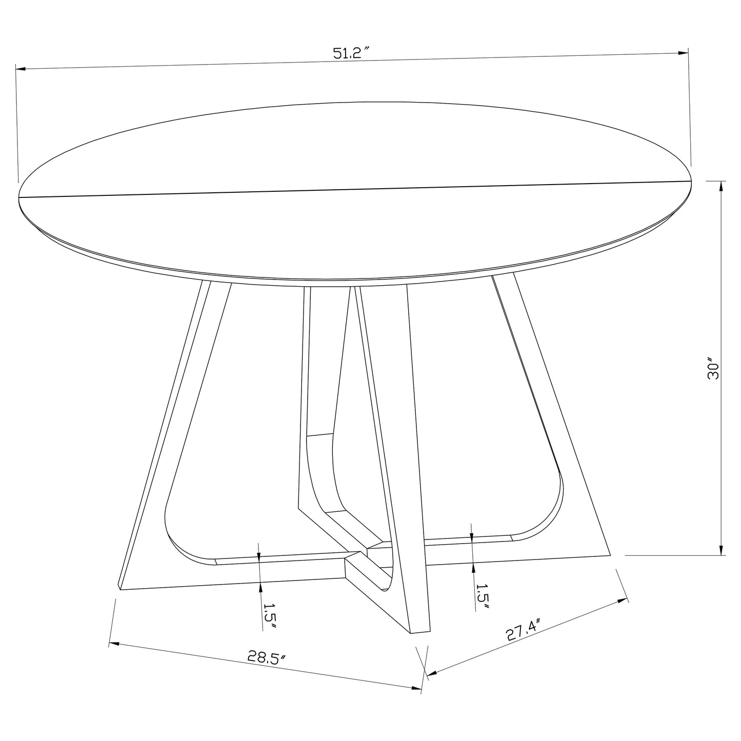 Gwynn Round Dining Table with Marble Top and Stainless Steel Base White and Gold