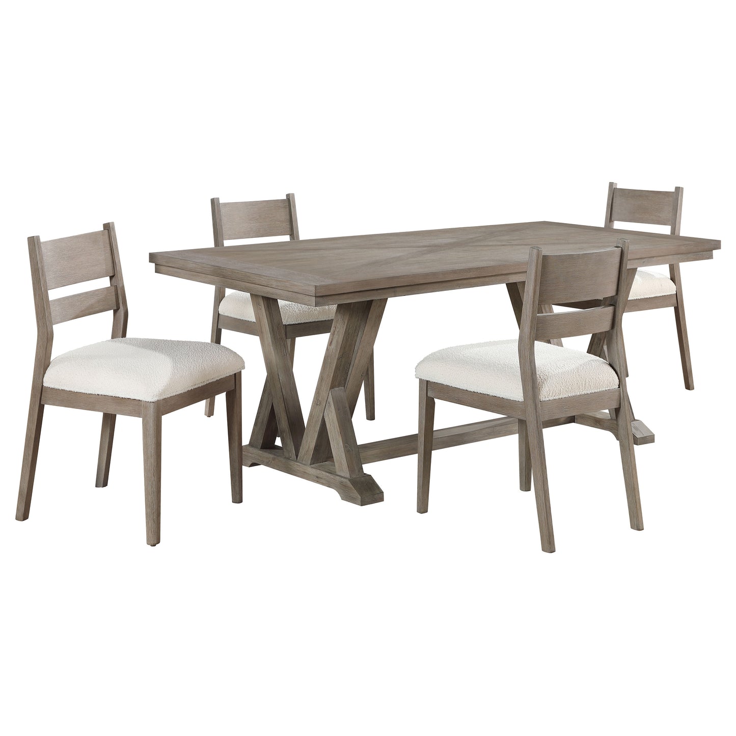 Cornelia Rectangular 82-inch Dining Table Coastal Grey