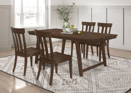 Reynolds Rectangular Dining Table Brown Oak