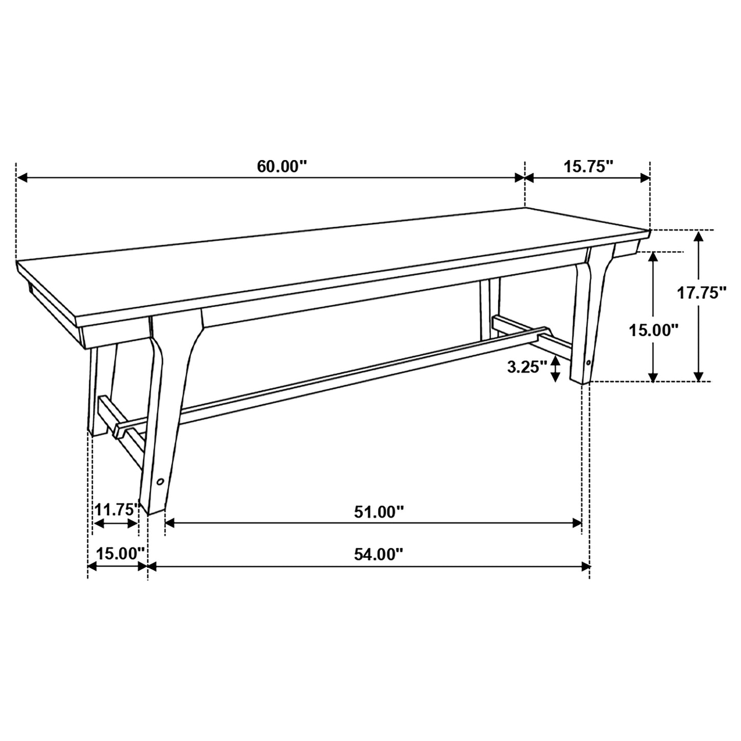 Reynolds Rectangular Dining Table Brown Oak