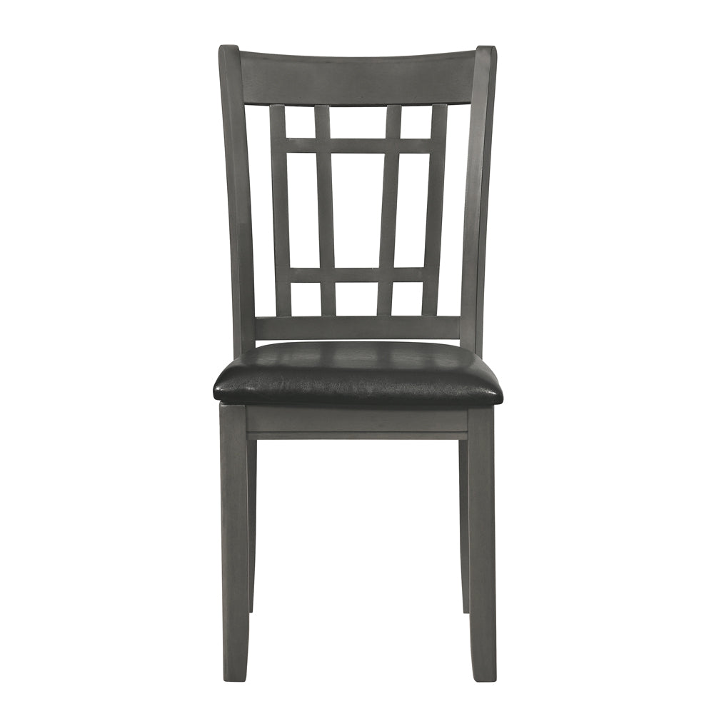 Lavon Padded Dining Side Chairs Medium Grey and Black (Set of 2)