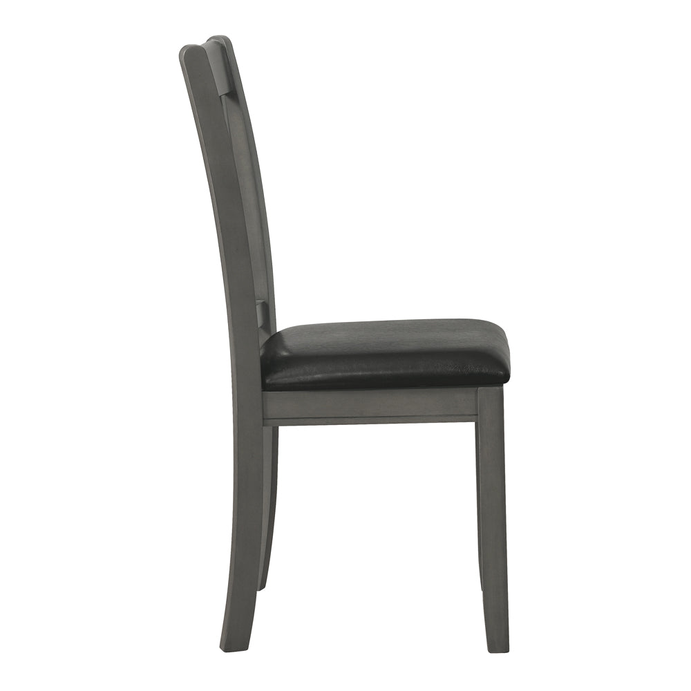 Lavon Padded Dining Side Chairs Medium Grey and Black (Set of 2)