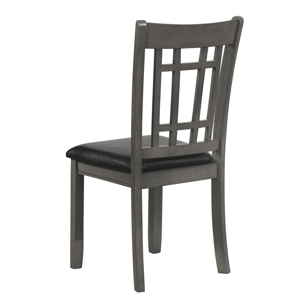Lavon Padded Dining Side Chairs Medium Grey and Black (Set of 2)