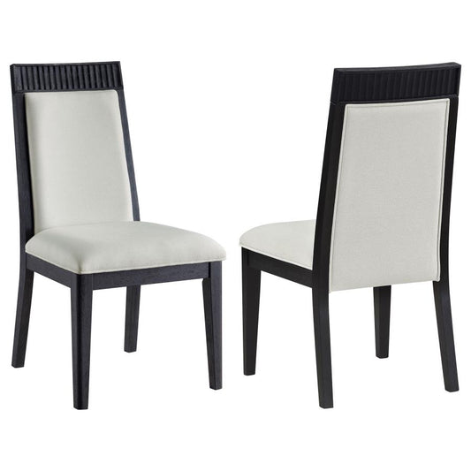 Brookmead Dining Side Chair Ivory And Black (Set Of 2)