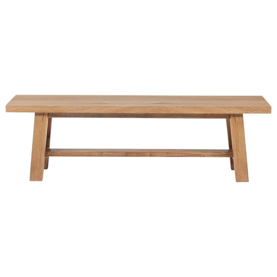 Middleton 60-Inch Wood Backless Dining Bench Natural Brown
