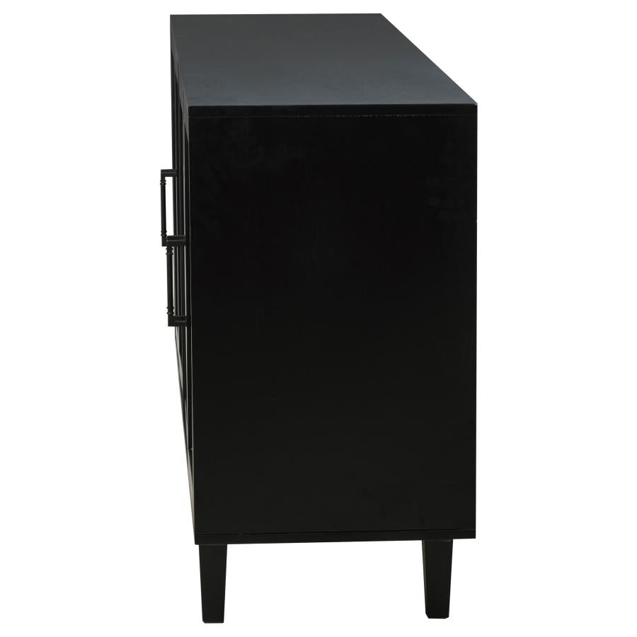 Middleton 4-Door Sideboard Server With Dual Drawers Black