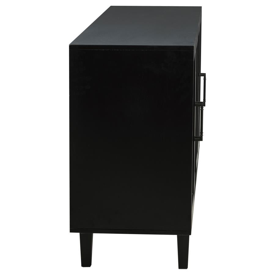 Middleton 4-Door Sideboard Server With Dual Drawers Black