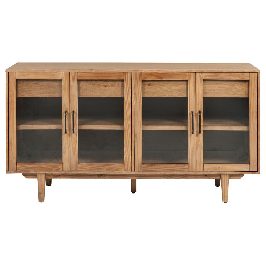 Middleton 4-Door Sideboard Server With Dual Drawers Natural