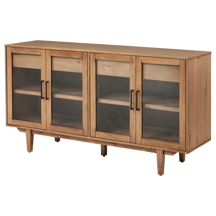 Middleton 4-Door Sideboard Server With Dual Drawers Natural