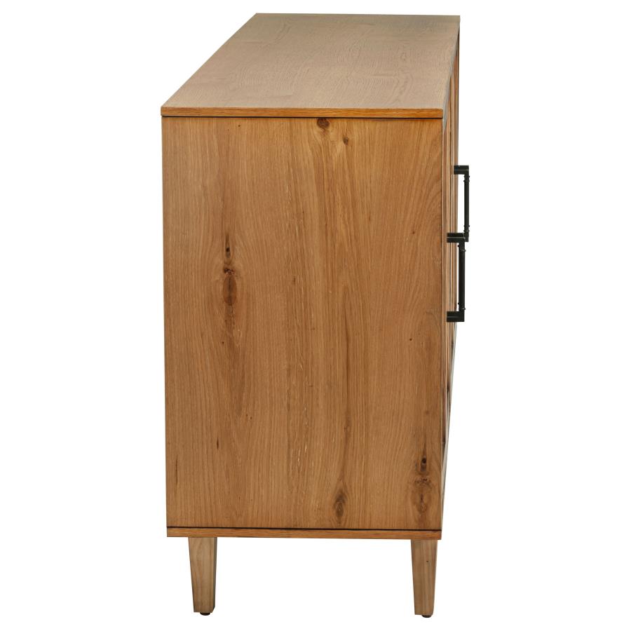 Middleton 4-Door Sideboard Server With Dual Drawers Natural