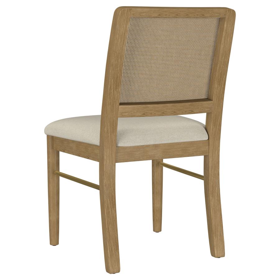 Arini 7-Piece Round Dining Room Table Set Sand Wash