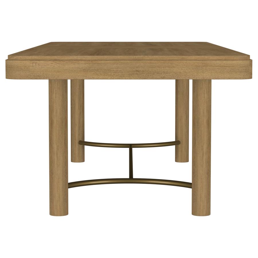 Arini 7-Piece Extension Leaf Dining Table Set Sand Wash And Black