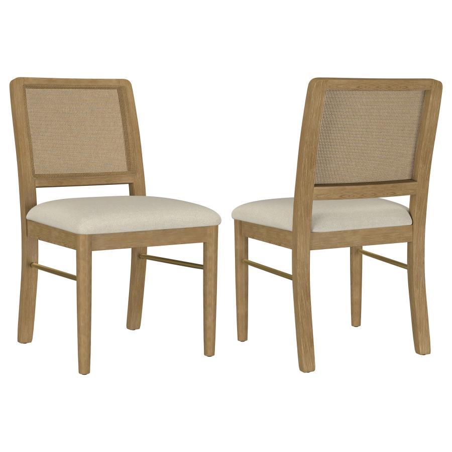 Arini Rattan Cane Dining Side Chair Sand Wash (Set Of 2)