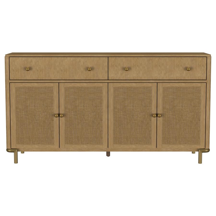 Arini 2-Drawer Cane Door Dining Sideboard Server Sand Wash