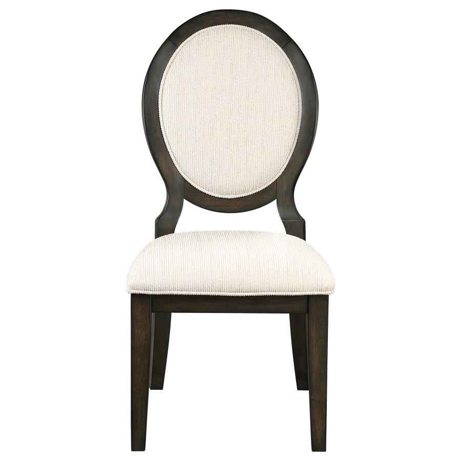 Twyla 5-Piece Round Wood Dining Room Table Set Dark Cocoa