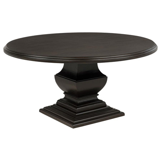 Twyla 60-Inch Round Wood Dining Room Table Dark Cocoa