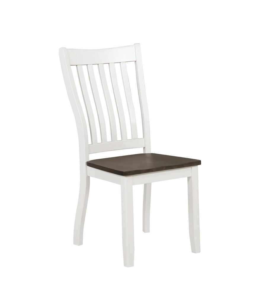 Kingman Wood Dining Side Chair Distressed White (Set of 2)