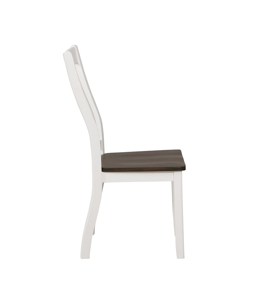 Kingman Wood Dining Side Chair Distressed White (Set of 2)