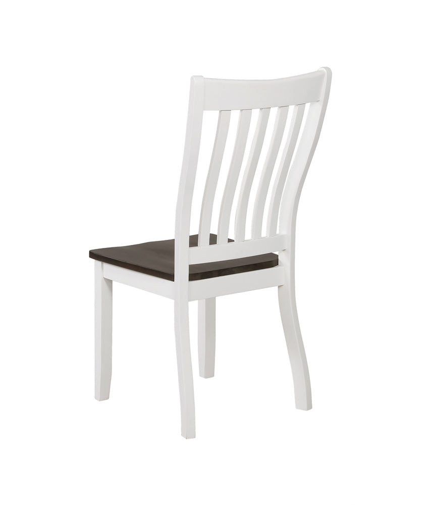 Kingman Wood Dining Side Chair Distressed White (Set of 2)
