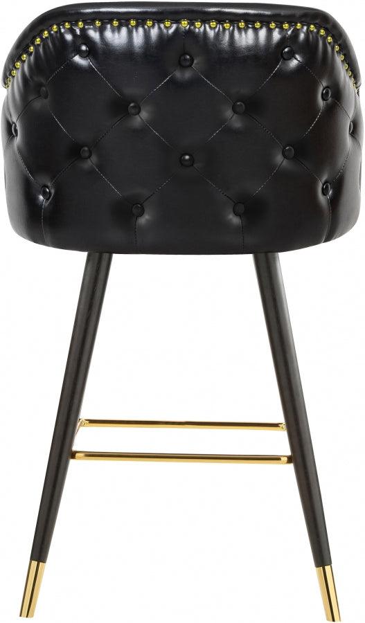 Meridian Furniture - Barbosa Faux Leather Bar-Counter Stool Set Of 2 In Black - 900Black-C - ATL FURNITURE