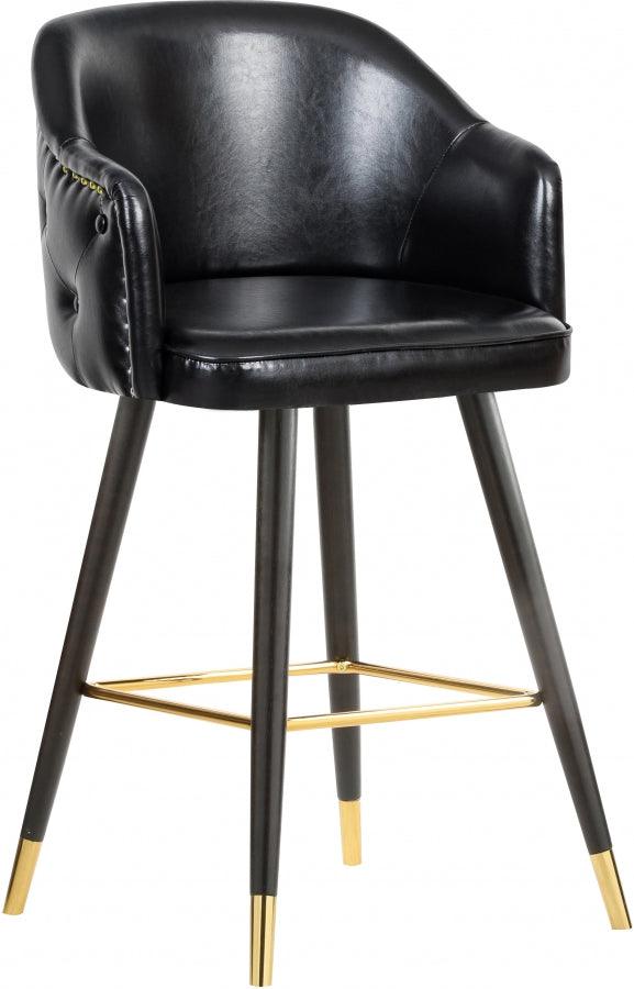 Meridian Furniture - Barbosa Faux Leather Bar-Counter Stool Set Of 2 In Black - 900Black-C - ATL FURNITURE