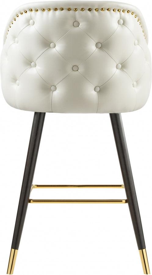 Meridian Furniture - Barbosa Faux Leather Bar-Counter Stool Set Of 2 In White - 900White-C - ATL FURNITURE