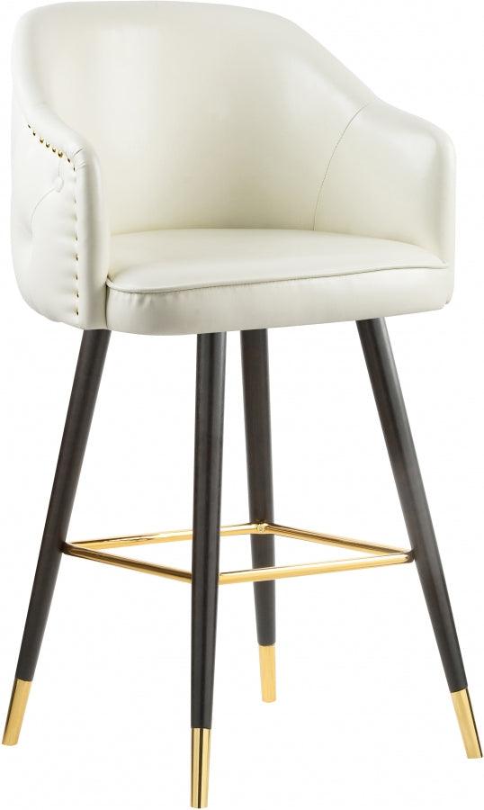 Meridian Furniture - Barbosa Faux Leather Bar-Counter Stool Set Of 2 In White - 900White-C - ATL FURNITURE