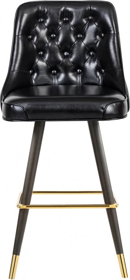 Meridian Furniture - Portnoy Faux Leather Counter Stool Set Of 2 In Black - 908Black-C - ATL FURNITURE