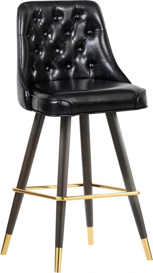 Meridian Furniture - Portnoy Faux Leather Counter Stool Set Of 2 In Black - 908Black-C - ATL FURNITURE