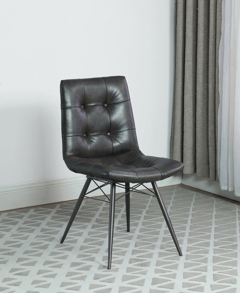 Aiken Upholstered Dining Side Chair Charcoal (Set of 4)