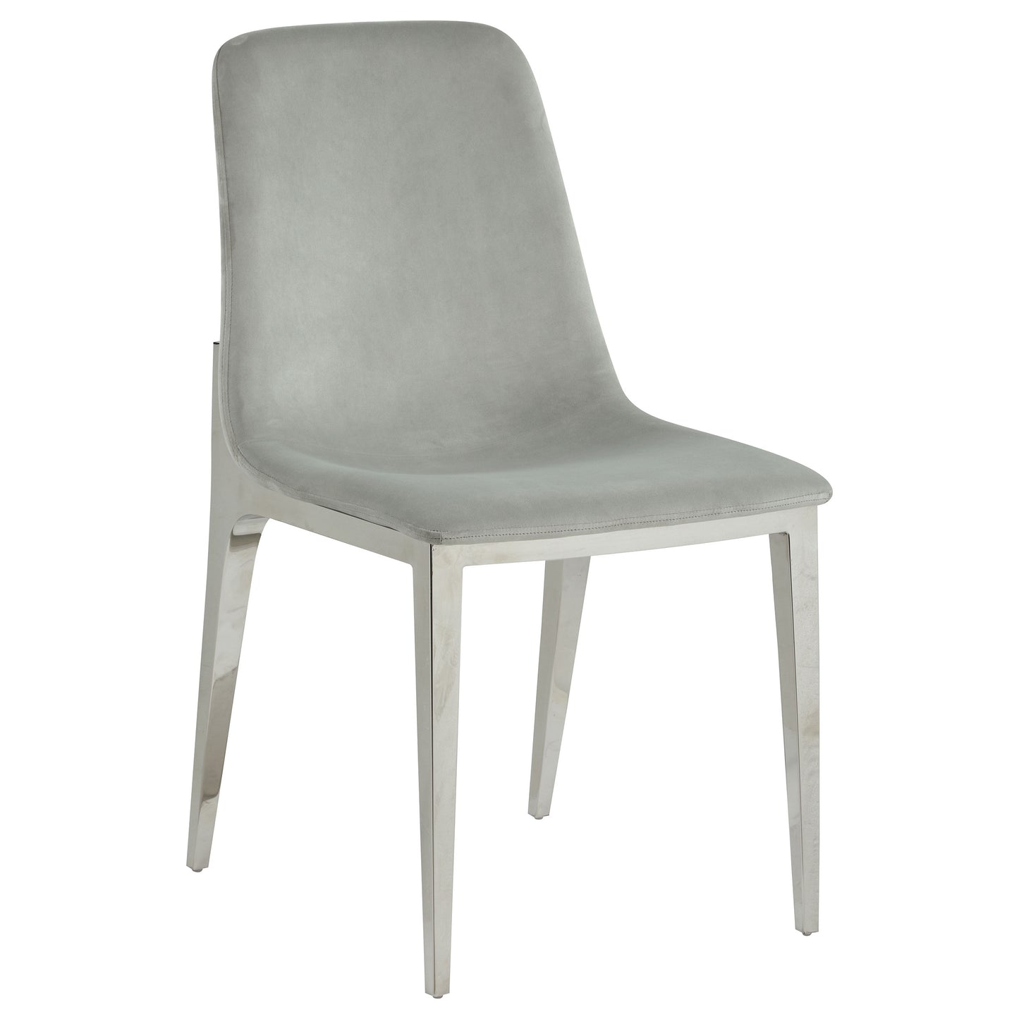 Irene Round Glass Top Dining Table White and Chrome