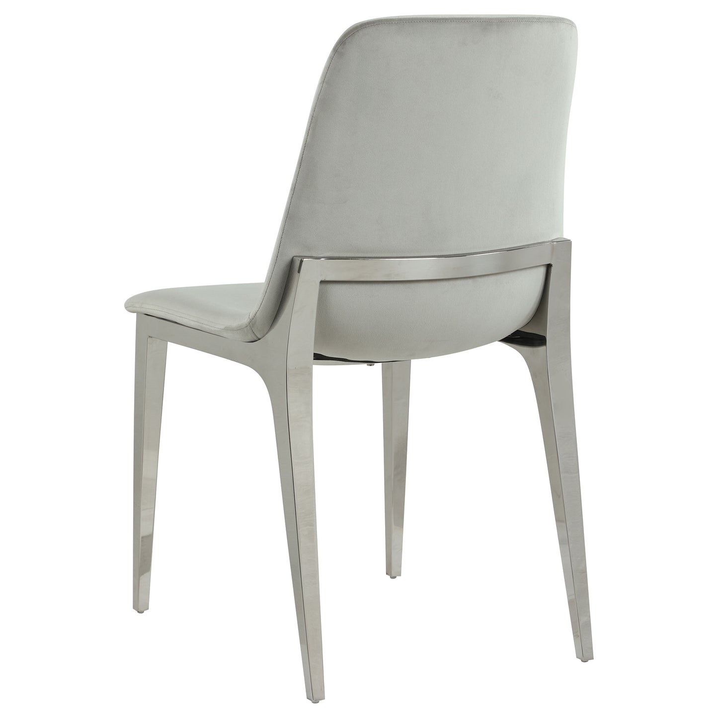 Irene Round Glass Top Dining Table White and Chrome