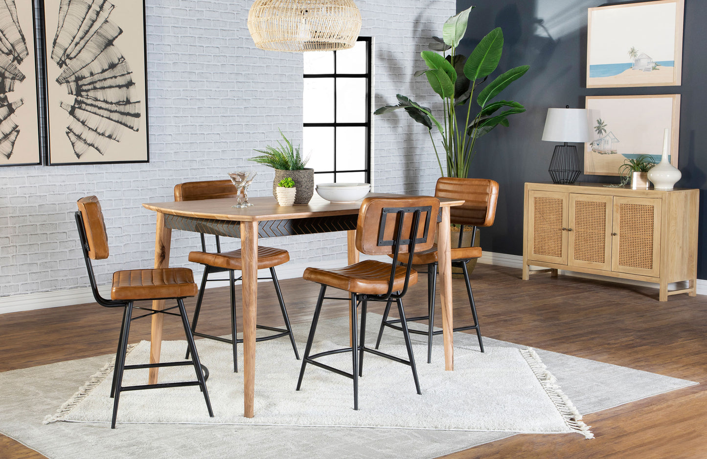 Partridge 60-inch Counter Height Dining Table Sheesham