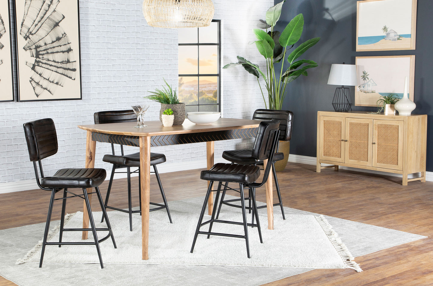Partridge 60-inch Counter Height Dining Table Sheesham
