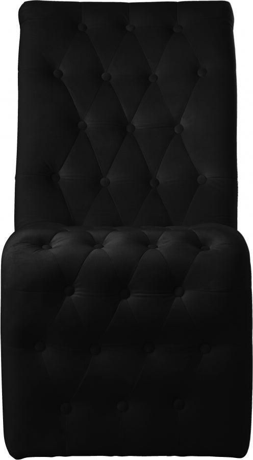 Curve Velvet Dining Chair Set Of 2 In Black - 920Black-C - ATL FURNITURE