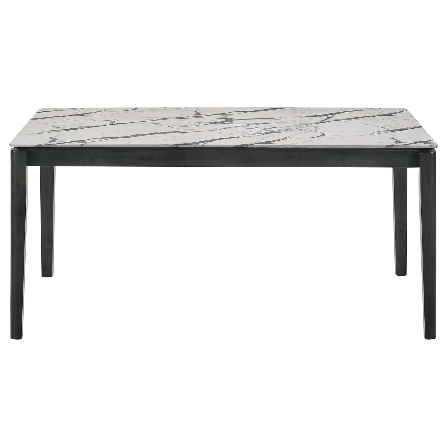 Stevie Rectangular 63-inch Faux Marble Dining Table White